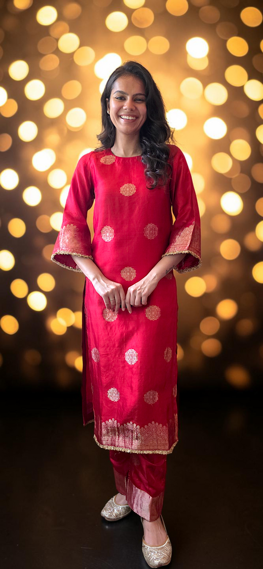 Crimson Banarasi Suit